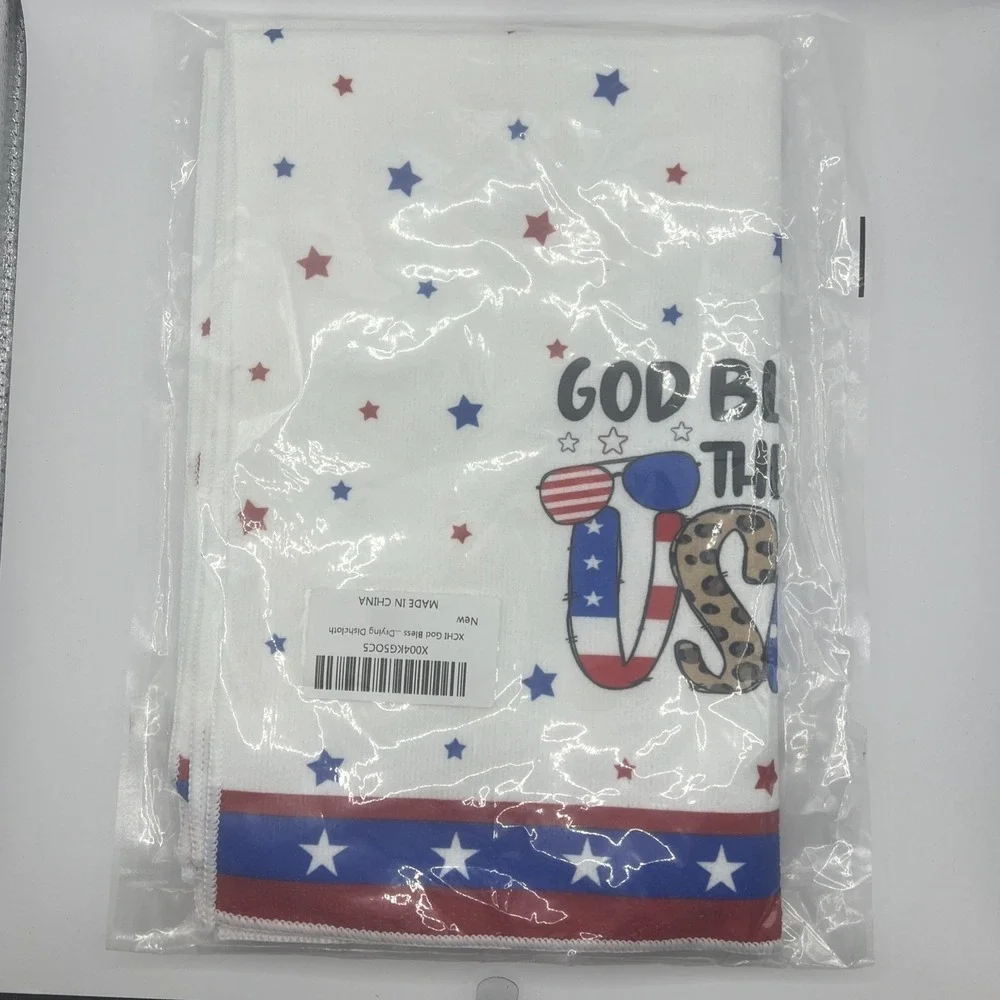 N/A patriotic dishcloth